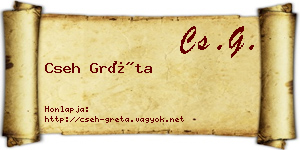 Cseh Gréta névjegykártya